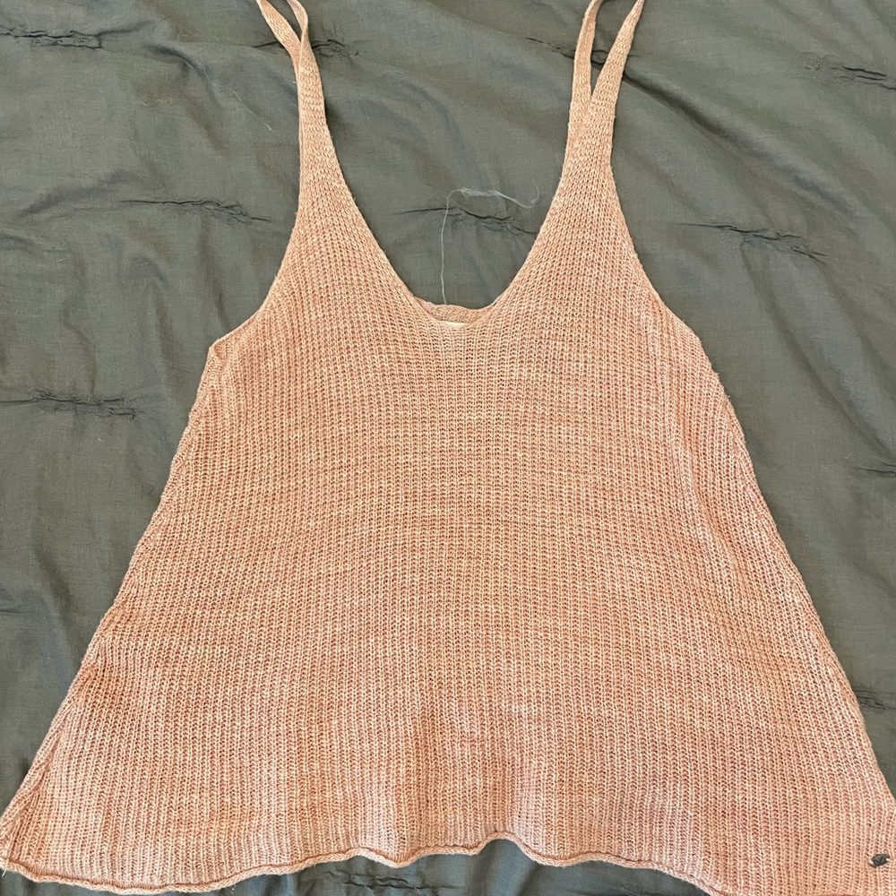 American eagle light pink soft knit tank top